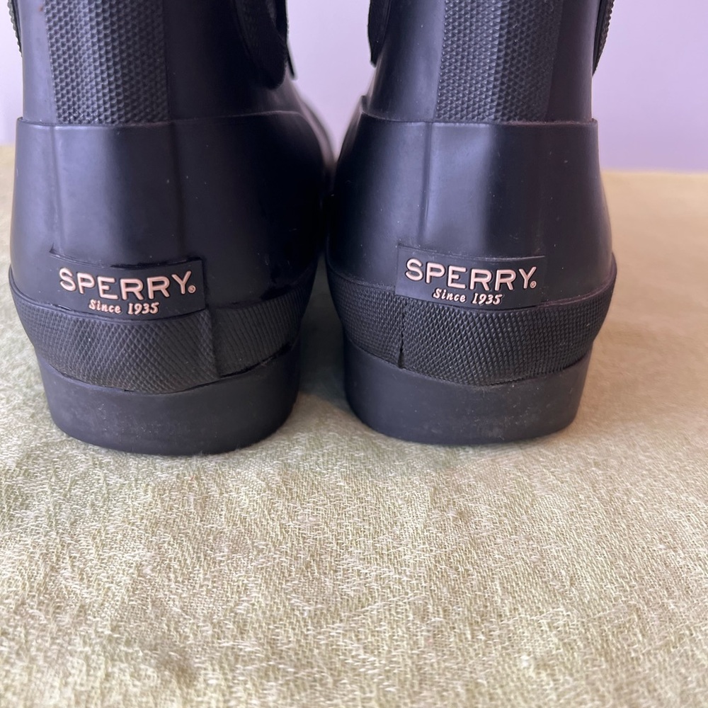 Sperry Walker Steam black rain boots. Size 7 - Picture 9 of 15
